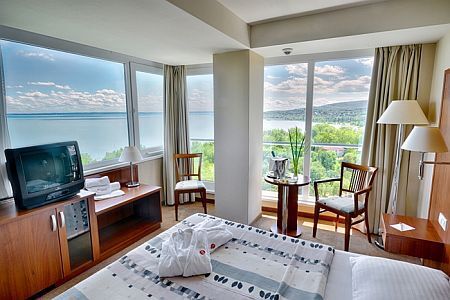 Panoramic view of Lake Balaton from 4* Hotel Bal