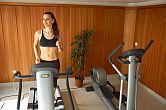 Fitnessroom of Zenit Hotel in Vonyarcvashegy with panoramic view of Lake Balaton