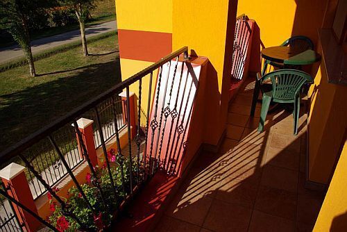 Room with a balcony in Cserkeszolo, in Hotel Royal Pension close to the famous bath of Cserkeszolo