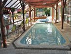 Outdoor pool with thermal water in Hotel Hajnal Mezokovesd